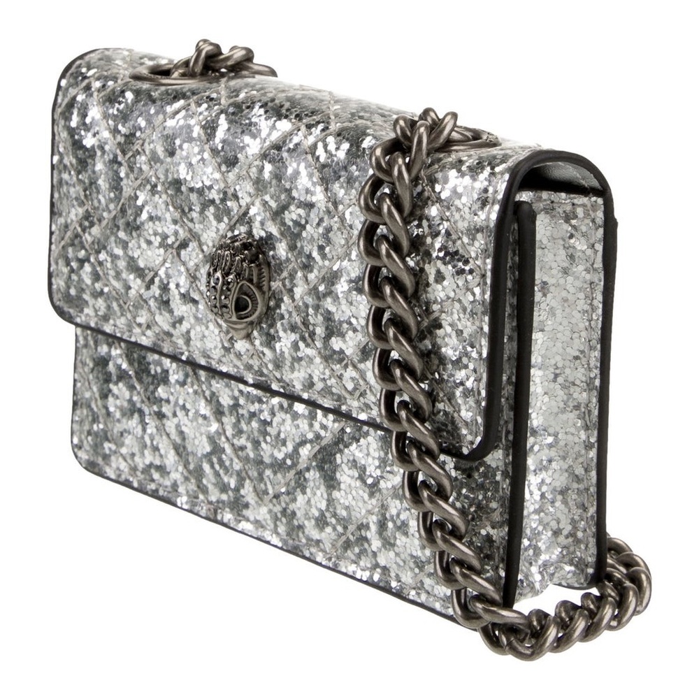 Silver Quilted Chain Shoulder Bag